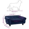 Dog Sofa Blue 28.3"x17.7"x11.8" Plush