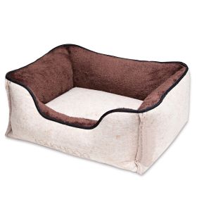 Touchdog 'Felter Shelter' Luxury Designer Premium Dog Bed (Color: beige, size: large)