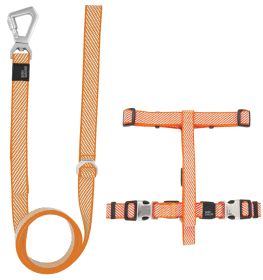 Pet Life 'Escapade' Outdoor Series 2-in-1 Convertible Dog Leash and Harness (Color: orange, size: large)