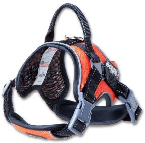 Dog Helios 'Scorpion' Sporty High-Performance Free-Range Dog Harness (Color: orange, size: large)