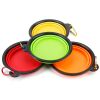 4Pcs Silicone Collapsible Dog Bowls BPA Free Travel Dog Bowl Foldable Cat Dog Food Water Bowl