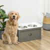 Elevated Dog Bowls Stand with 2 Stainless Steel Bowls