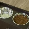 Elevated Dog Bowls Stand with 2 Stainless Steel Bowls