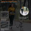 Hands Free Dog Leash with Waist Bag for Walking Small Medium Large Dogs;  Reflective Bungee Leash with Car Seatbelt Buckle and Dual Padded Handles;  A