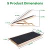 Foldable Wooden Dog Ramp for High Beds Non Slip Heights Adjustable Pet Cat Ramp for Couch Car SUV