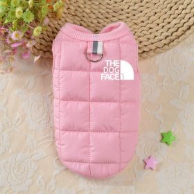 New Fleece-lined Pet Dog Clothing (Option: Pink-XS)