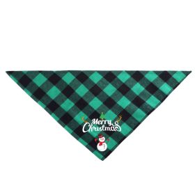 Christmas Pet Saliva Towel DIY Dog Triangle (Option: Green 11-M 20to42cm)