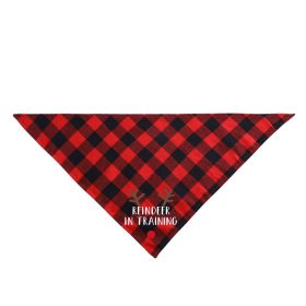 Christmas Pet Saliva Towel DIY Dog Triangle (Option: Red 10-L 25to48cm)