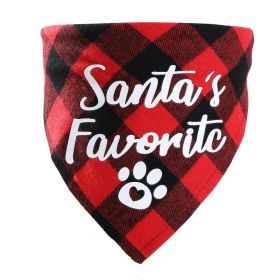 Christmas Pet Saliva Towel DIY Dog Triangle (Option: Red 1-L 25to48cm)