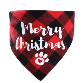 Christmas Pet Saliva Towel DIY Dog Triangle (Option: Red 2-L 25to48cm)