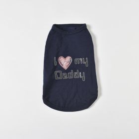 Fashion Personalized Dog Cartoon Vest (Option: Navy Blue-M)